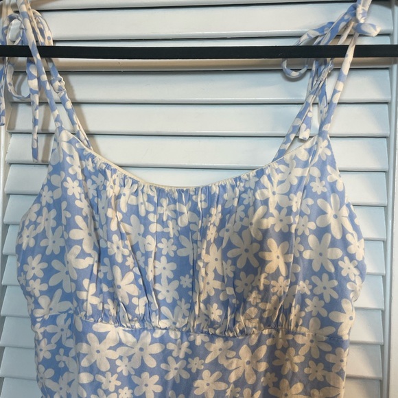 Lily Rose Daisy Mae Floral Romper Size S-Adjustable Straps w/Faux Ties, POCKETS! - Picture 5 of 11